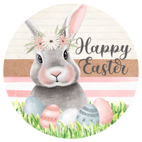 Happy Easter, Easter Bunny, Easter Eggs, Wreath Center, Wreath Attachment, Door Décor