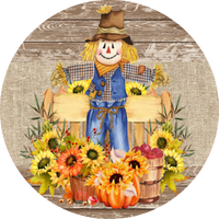 Scarecrow Fall Sign, Fall Sign, Wreath Sign, Wreath Center,