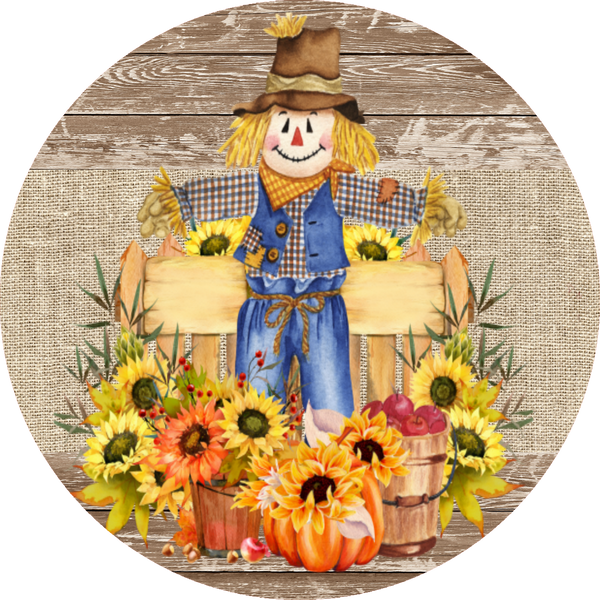 Scarecrow Fall Sign, Fall Sign, Wreath Sign, Wreath Center,
