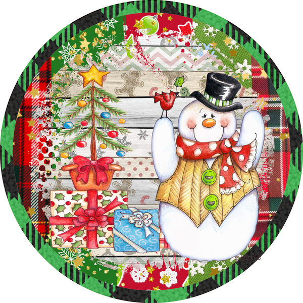 Whimsical Snowman, Cardinal, Presents, Wreath Sign, Wreath Supplies, W –  Dor Designs