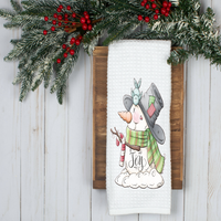 Holiday Tea Towel, Snowman Kitchen Décor, Christmas Party Décor