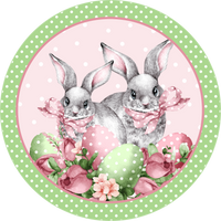 Easter Bunnies, Easter Eggs, Wreath Center, Wreath Attachment