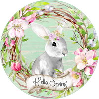Spring Bunny Apple Blossoms, Wreath Supplies, Wreath Center, Wreath Attachment