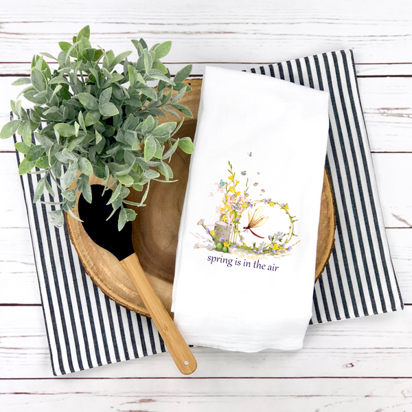 Spring is in the Air Tea Towel, Spring Tea Towel, Kitchen Décor, Hostess Gift