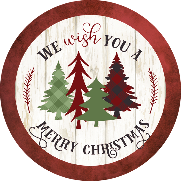 We Wish You A Merry Christmas, Holiday Sign, Wreath Center, Wreath Attachment