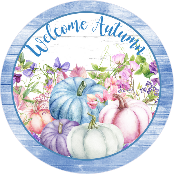 Welcome Autumn Sign, Fall Sign, Wreath Sign, Wreath Center,