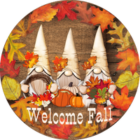 Welcome Fall Sign, Fall Gnomes, Wreath Sign, Wreath Center, Wreath Attachment