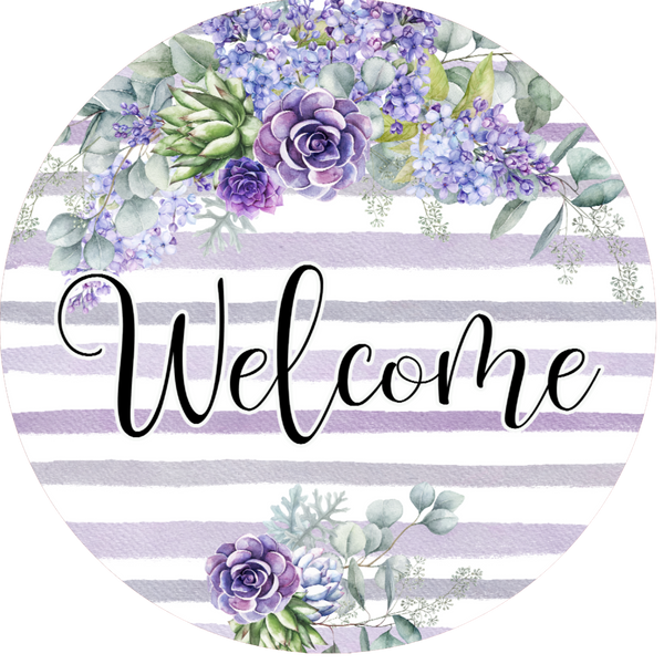 Welcome Spring Sign, Wreath Center, Wreath Attachment