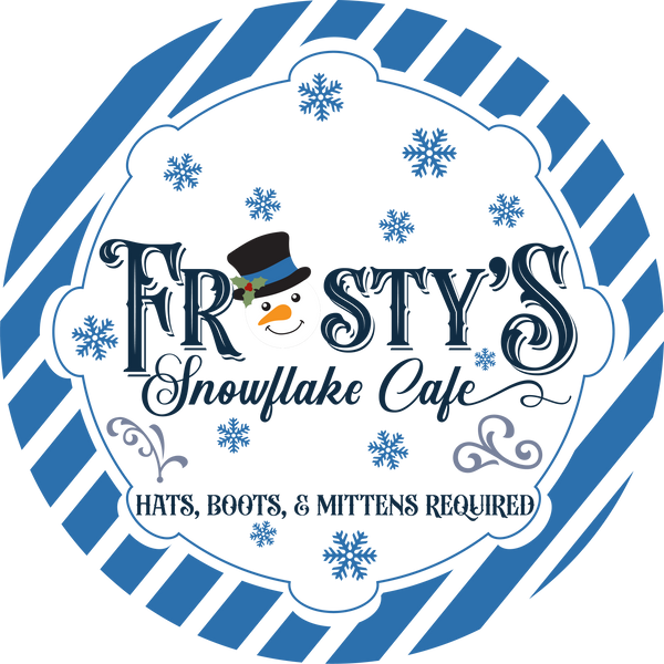 Frosty's Sign, Holiday Sign, Christmas Sign,  Wreath Center