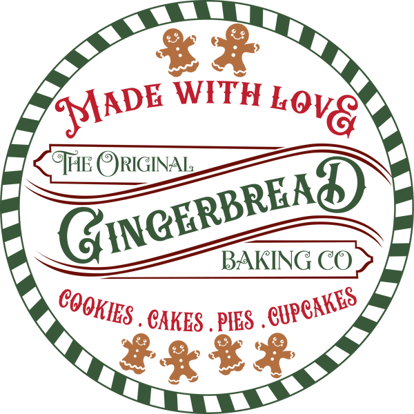 Made with Love Sign, Gingerbread Sign, Holiday Sign, Christmas Sign, Wreath Supplies, Wreath Center
